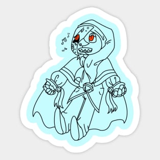 chibi phantom moon outline Sticker